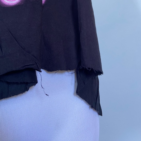 Black Crop Top with Neon Skull - Picture 5 of 5